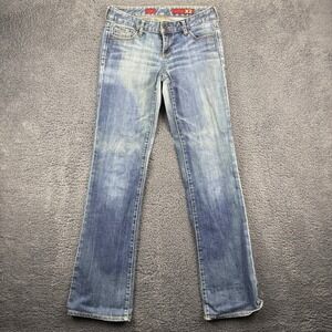X2 Jeans Women 2 Long (28x32) W10 Lowrise Boot Cut Blue‎ Denim